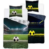 Detexpol Linge de lit, linge de lit pour enfant, phosphorescent, 140 x 200, 5844a, football