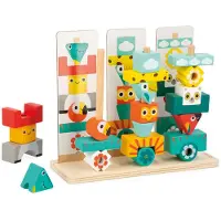 Janod Tropik - Totem en bois Jeu d'empilage éducatif Jungle Enfants