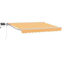 vidaXL Armature de store manuelle avec LED, couleur sable, 3,5 x 2 m