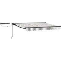 vidaXL Store électrique rétractable gris clair et blanc 3,5 x 2,5 m