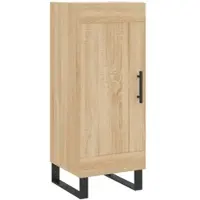vidaXL Sideboard Chêne Sonoma 34,5x34x90 cm Matériau dérivé du bois