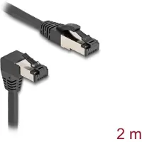 DeLOCK 80446 RJ45 Netzwerkkabel Cat.8.1S/FTP 90° unten gew./gerade