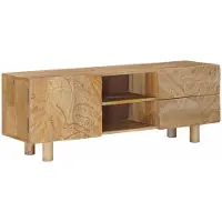 vidaXL Meuble TV avec tiroirs et étagère à porte, 110 x 30 x 40 cm