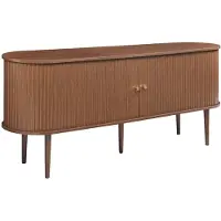 En.casa Buffet 'Mapia' avec 2 portes coulissantes 166 x 40 x 70 cm imitation noyer