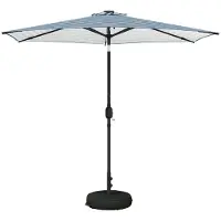 vidaXL Parasol de jardin avec lumières LED et socle, 270 x 270 cm