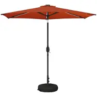 vidaXL Parasol de jardin avec lumières LED et socle, 270 x 270 cm