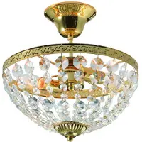 Markslöjd Plafonnier en cristal HANASKOG Golden 2 ampoules