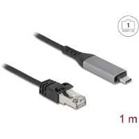 DeLOCK USB LAN Kabel USB Typ-C > RJ45 Gigabit Ethernet 1m