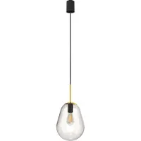 Lyora Lampe à suspension en verre Pear Short Ø 22cm doré avec verre clair