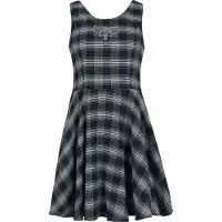 Black premium by emp Robe courte de - Pagan Roots Checked Dress - S - XXL - pour Femme - noir - Taille XXL