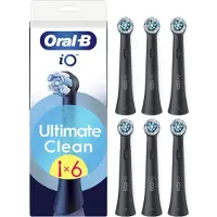 Oral-B | Replaceable toothbrush heads | iO UltimateClean | Heads | For adults | Number of brush heads included 6 | Black