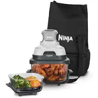 Ninja Air Fryer modulaire en verre portable 4-en-1 CRISPi avec sac de transport, Blanc | FN102EU | par SharkNinja