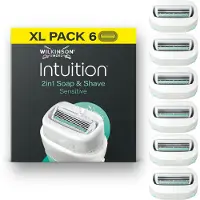Wilkinson Sword Intuition 2in1 Soap & Shave Sensitive lames de rechange 6 pcs