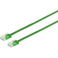 S-Conn Câble plat patch U/UTP cat. 6 slim vert 10m