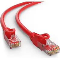 Goobay Câble patch CAT 6, U/UTP, rouge, 10 m - Conducteur en aluminium recouvert de cuivre (CCA)
