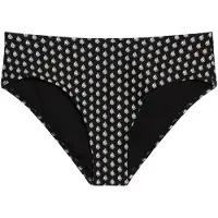 Marc O'Polo Bas de bikini ' Palm Border Geo ' noir / blanc