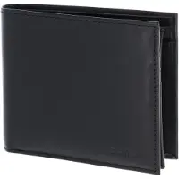 OXMOX Cuir porte-monnaie Leather RFID Protect Querscheinbörse Pure 2.0 Embossed Black noir