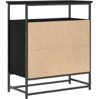 vidaXL Buffet noir aspect chêne 69 x 35 x 80 cm en aggloméré