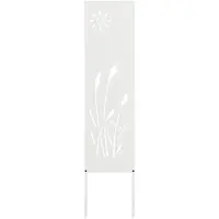 vidaXL Écran de confidentialité de jardin Fretwork Blanc 32 x 140 cm