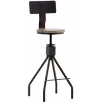 CLP Chaise de bar industrielle Elko - métal / bois - Bronze