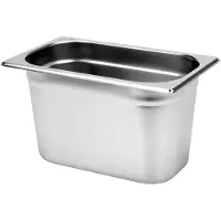 TRIZERATOP Conteneur Gastro, conteneur de restauration en acier inoxydable GN 1/4 profondeur 150mm, 265x162mm