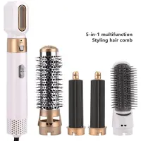INF Brosse à air chaud 5-en-1 : Styler multifonctionnel pour onduler et boucler les cheveux avec température réglable (prise UE) White