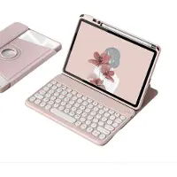 INF Étui Clavier Bluetooth Rotatif 360° pour iPad 11 & iPad 10.9 - Rose