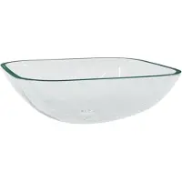 vidaXL Lavabo en verre 42x42x14 cm Transparent