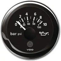 VDO Manomètre à Huile 10-184 Ohms 0-10bar
