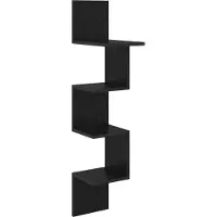 vidaXL Étagère Murale Montage mural Noir 32 x 21 x107 cm