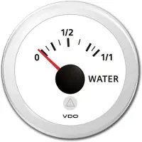 VDO View Line 0-1/1 3-180ohm Dlrw Single Scale Fresh Water Level Instrument 12-24v Argenté 52 mm