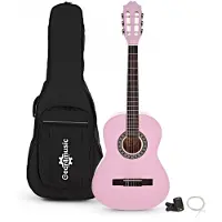 Gear4Music 3/4 Classical Guitar Pack Pink by