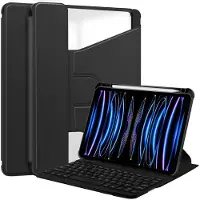 INF Étui rotatif avec clavier Bluetooth pour iPad 11/10.9'' - Noir