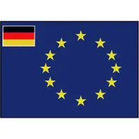 Talamex European With Small Germany Flag Bleu 50 x 75 cm