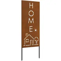 vidaXL Écran de confidentialité de jardin Fretwork Rouillé 50 x 140 cm