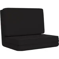 vidaXL Chaise de sol Pliable Noir Similicuir