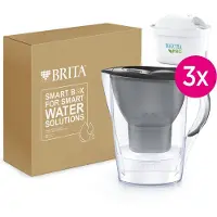 Brita -- Purificateur d'eau Kanne Marella Graphite 2,4 L, 3X inclus -- Pro All In 1 Water Filtration