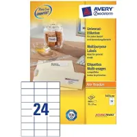 Avery Zweckform Étiquettes 3474-200, A4, universelles, permanentes, ultragrip, adaptées à l'impression, papier FSC, rectangulaires, blanches, 5280 pièces sur 220 feuilles