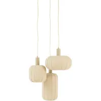 Light & Living Lampe pendante Japandi Tufia Brun sable clair à 3