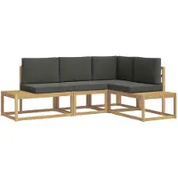 vidaXL Ensemble de canapés d'extérieur , 3 pièces, blanc et anthracite, polyester