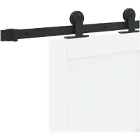vidaXL Porte coulissante ORKDAL Blanc 83 x 232 cm Bois de pin massif