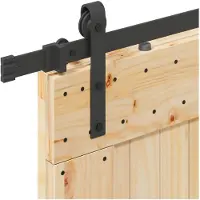 vidaXL Porte coulissante NARVIK, 85 x 210 cm (213,5 cm), finition naturelle et noire