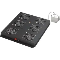 Digitus Professional Unique DN-19 FAN-6-SRV-B - Ensemble de ventilation pour rack avec thermostat (6 ventilateurs) - noir, RAL 9005 - 48,3 cm (19") (DN-19 FAN-6-SRV-B)