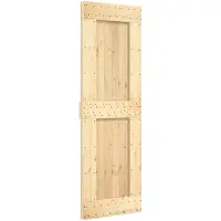 vidaXL Porte coulissante NARVIK, finition naturelle et noire, 70 x 210 cm (213,5 cm)