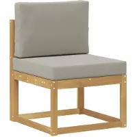 vidaXL Ensemble de salon de jardin, 4 pièces, blanc et gris clair, en polyester
