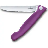 Victorinox Swiss Classic Picnic Knife 6.7835.FC1 Wavy, Purple, couteau à légumes dentelé pliant
