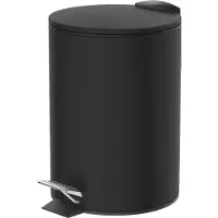 Schutte Poubelle pour produits cosmétiques, noire, d'environ 3 litres, avec système de fermeture automatique
