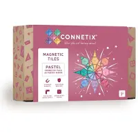 Connetix Ensemble d'aimants - 40 Parties - Pastel Géométrie - - UneTaille - Jouets Magnétiques