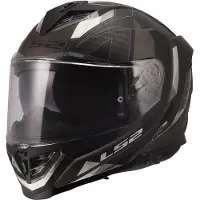 LS2 FF818 Storm III Sporty, casque intégral ,Mat Noir/Gris Foncé ,XL