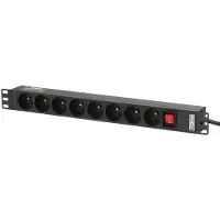 Innox RPD F8F-FS bloc multiprise 19 pouces avec broche de mise à la terre